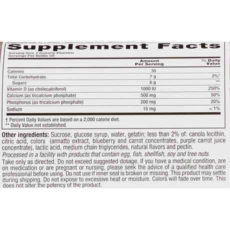 Vitafusion Calcium Gummies, 500 Mg (200 Ct.)