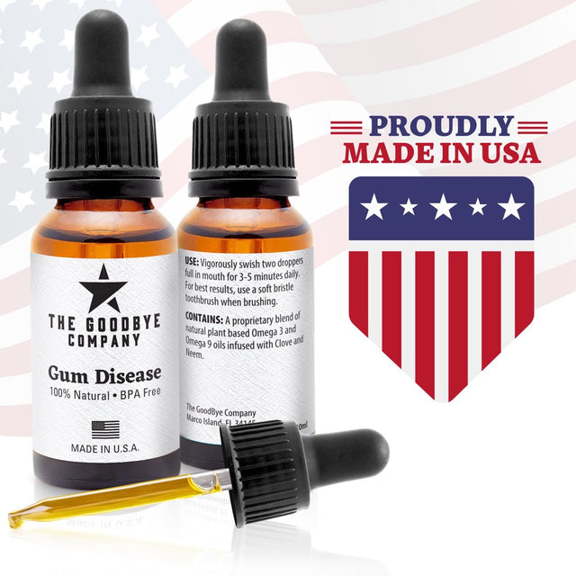 Gum Disease Treatment - USDA Organic Home Remedy for Oral Gum Disease | 100% Pure Neem and Clove Essential Oils for Oral Care | Effective and Natural Gingivitis Treatment (1 Fl Oz)