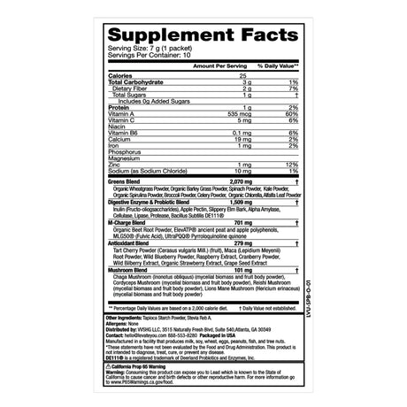 L'Evate You Vitality Daily Greens - Dietary Supplement - Original - 10 Count