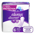 Always Discreet Incontinence Pads, Extra Heavy Absorbency, Long Length, 60 CT