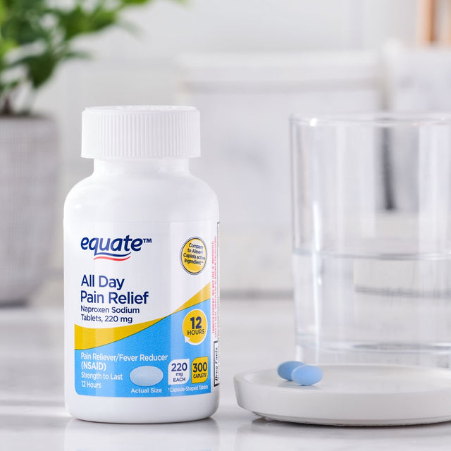 Equate Naproxen Sodium Tablets USP, 220 Mg, Pain Reliever and Fever Reducer, 300 Count