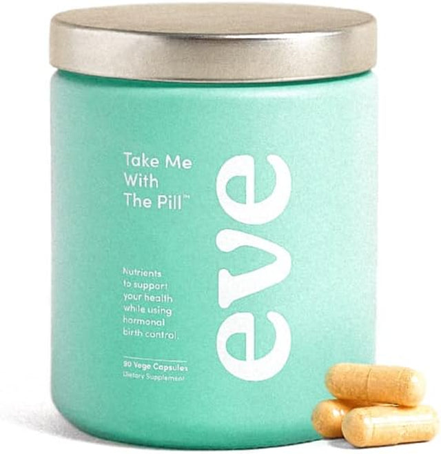 Eve Take Me with the Pill | Birth Control Cleanse Supplement for Women | Supports Fertility, Replenishes Nutrients Depleted by Birth Control | 90 Vege Capsules (30 Day Supply)