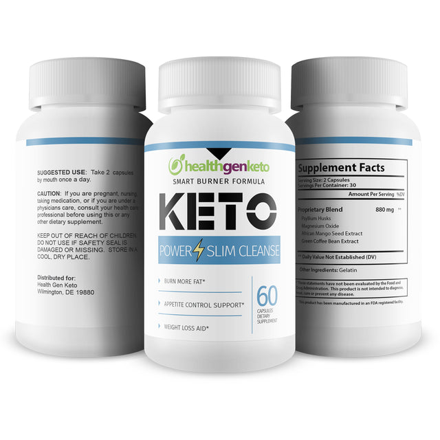 Keto Power Slim Cleanse & Detox Diet - Burn More Fat Faster by Purging Carb Gunk from Your Gut to Speed up Ketosis - Expel Waste and Toxins to Reduce Gut Size and Improve Metabolism - Cleanse Brand: H