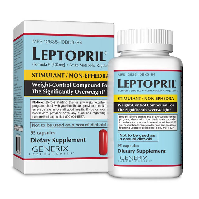 Generix Laboratories Weight Loss Supplement, Dietary Suppliemtns, 502 Mg Leptopril, 95 Capsules