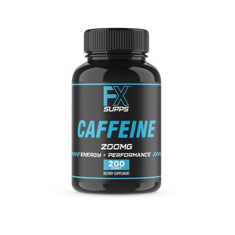 FX Supps Caffeine Pills for Energy, Focus, and Mental Clarity, 200Mg per Serving, 200 Capsules