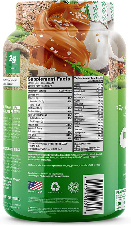About Time Vegan Protein Supplement, Salted Caramel, 2 Pound