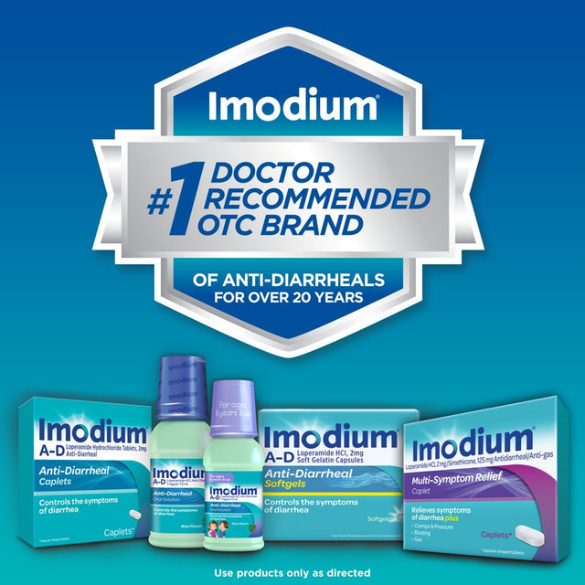 Imodium Multi-Symptom Relief Anti-Diarrheal Medicine Caplets, 24 Ct.