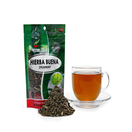Hanan Peruvian Secrets Hierba Buena|100% Natural Spearmint|1.06Oz / 30G|Naturally Aids in Fighting Digestive Disorders, Abdominal Cramps|Promotes Healthy Digestion (1 Pack)