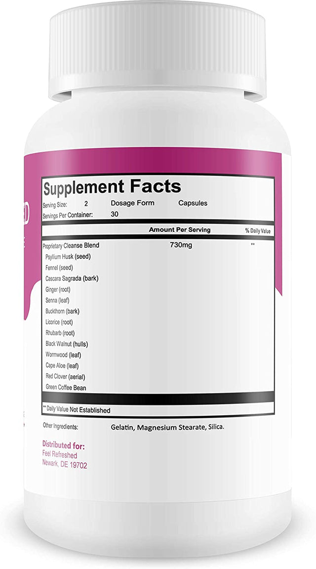 Feel Refreshed- Digestive Aid Natural Cleanse- Increase Metabolism- Feel Healthier- Refine Your Body