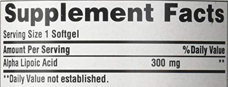 Alpha Lipoic Acid 300Mg, Supports Antioxidant Health, 120 Ct by Puritan'S Pride