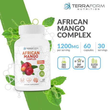 African Mango Diet Pills – Advanced Weight Loss Supplement, Natural Way to Support Fat Burn – 1200Mg per Serving of Pure African Mango Complex – Made in USA – 1 Month