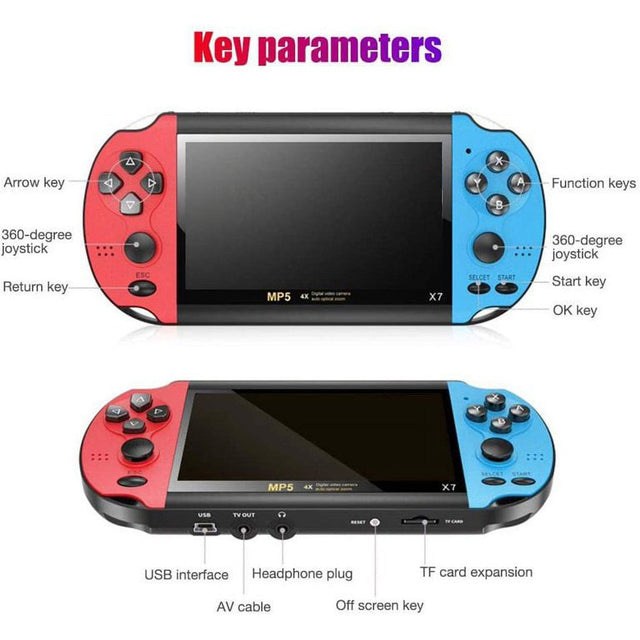 Gara Portable Handed Operation Game Console Classic Retro Video Game Play Support TF Card Capacity 1GB-64GB