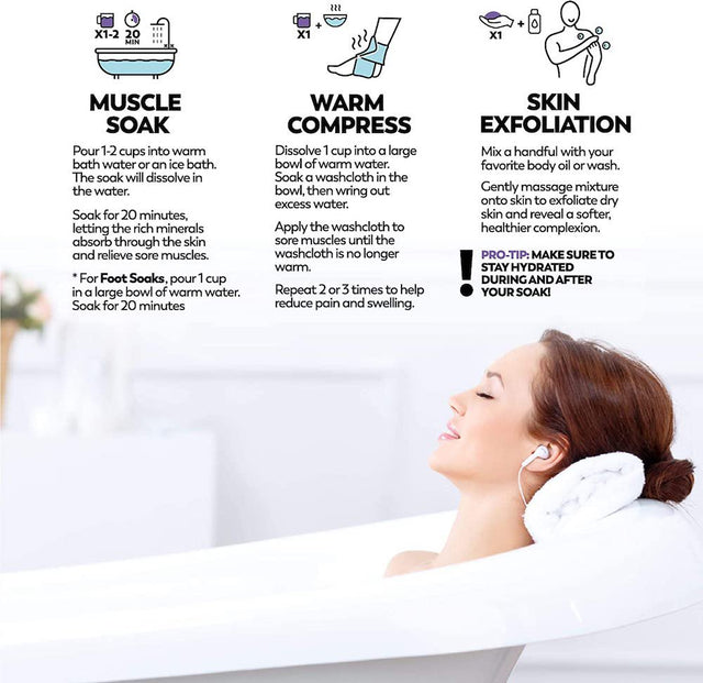 Coach Soak: Muscle Recovery Bath Soak - Natural Magnesium Muscle Relief & Joint Soother - Calming Lavender