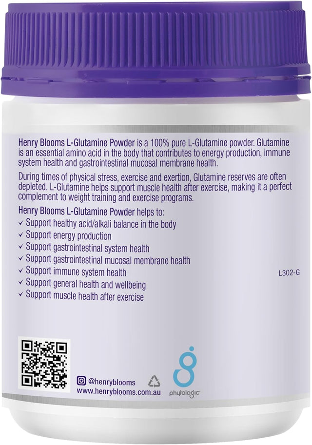 Henry Blooms L-Glutamine Powder 300G