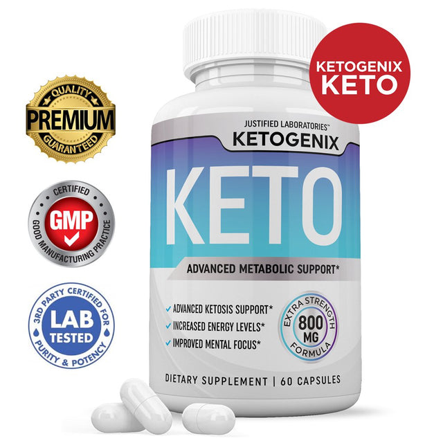 Ketogenix Keto Pills Ketogenics Supplement Includes Gobhb Exogenous Ketones Apple Cider Vinegar Macadamia Nut Oil and Green Tea Advanced Ketosis Support for Men Women 60 Capsules 1 Bottle
