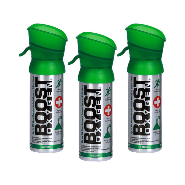 All New 3 Liter Juisharee Supplemental Oxygen to Go All-Natural Respiratory Support for Health, Wellness, Performance, Recovery and Altitude (Natural, 3 Pack)