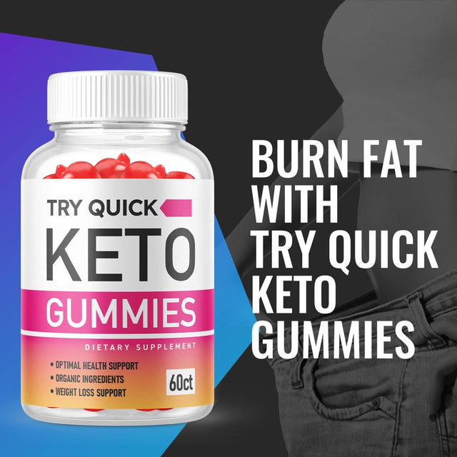 (2 Pack) Try Quick Keto ACV Gummies - Supplement for Weight Loss - Energy & Focus Boosting Dietary Supplements for Weight Management & Metabolism - Fat Burn - 120 Gummies