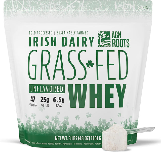 Grass Fed Whey Protein Powder Isolate - Unflavored - Unsweetened - Certified Entire Life on Pasture - a Greener World - ASPCA Registered Brand List - Informed-Sport - 3Lbs