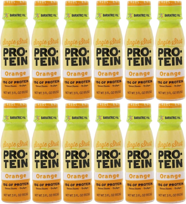 Bariatricpal 15G Ready-To-Drink Whey Protein & Collagen Shots - Orange (12 Bottles)