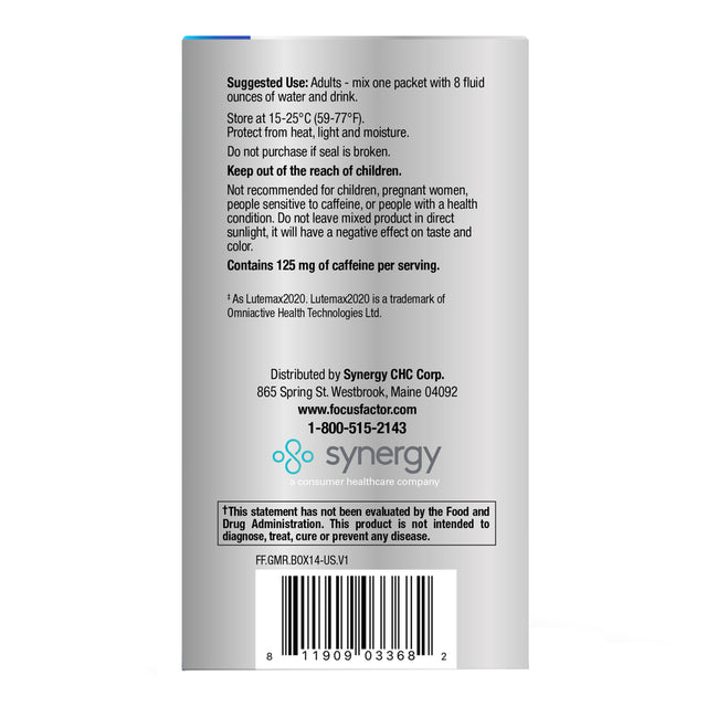 Focus Factor Gaming Nootropic Supplement for Energy, Focus & Blue Light Protection