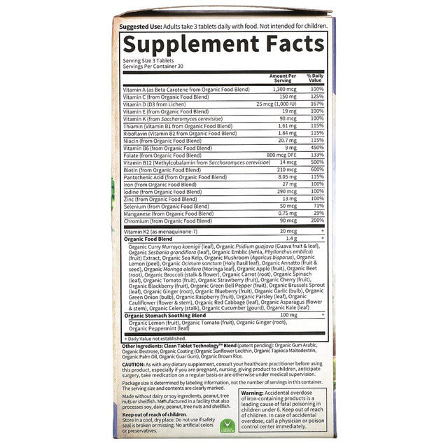 Garden of Life Mykind Organics Prenatal Multi 90 Tablets