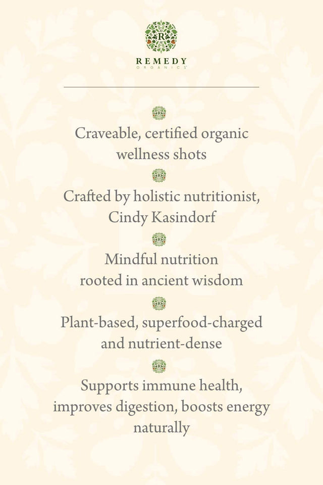 Remedy Organics Immunity plus Shot, Heal Me 18-Pack | Boost Energy, Brain Function, Detoxification, and Metabolism | Certified-Organic Ingredients