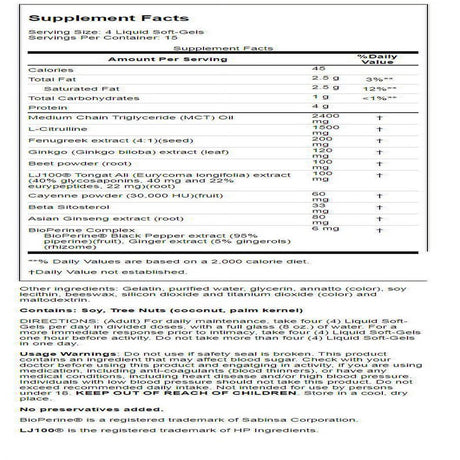 Irwin Naturals Active-Male, Testosterone up Max 3 + Nitric Oxide Booster, 60 Liquid Soft-Gels