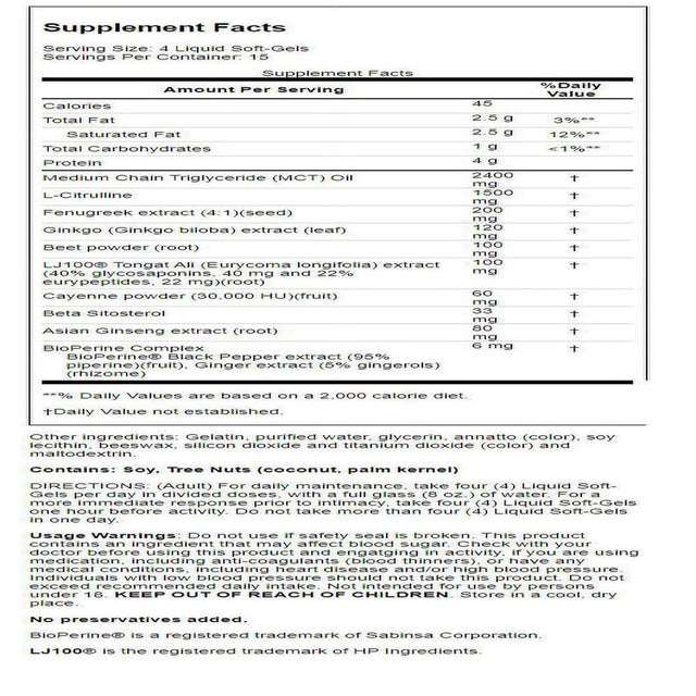 Irwin Naturals Active-Male, Testosterone up Max 3 + Nitric Oxide Booster, 60 Liquid Soft-Gels