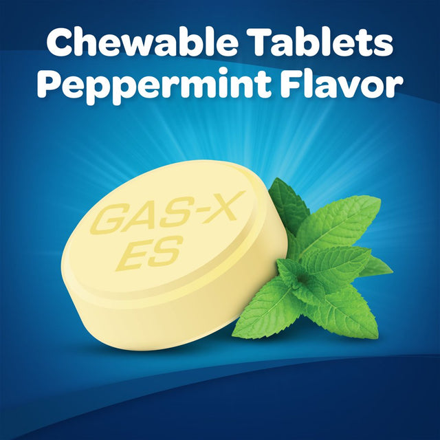 Gas-X Extra Strength Gas Relief Chewable Tablets, Peppermint Creme, 18 Count