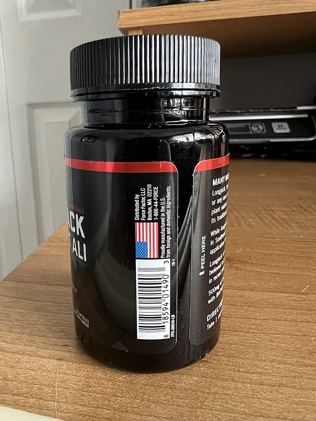 FORCE FACTOR Longjack Tongkat Ali 500Mg for Men, Longjack Extract to Support Male Vitality and Improve Drive, Longjack Capsules with Bioperine Black Pepper Extract, 30 Capsules