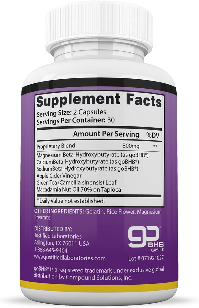 Keto Strength Pills Includes Apple Cider Vinegar Gobhb Strong Exogenous Ketones Advanced Ketogenic Supplement Ketosis Support for Men Women 60 Capsules