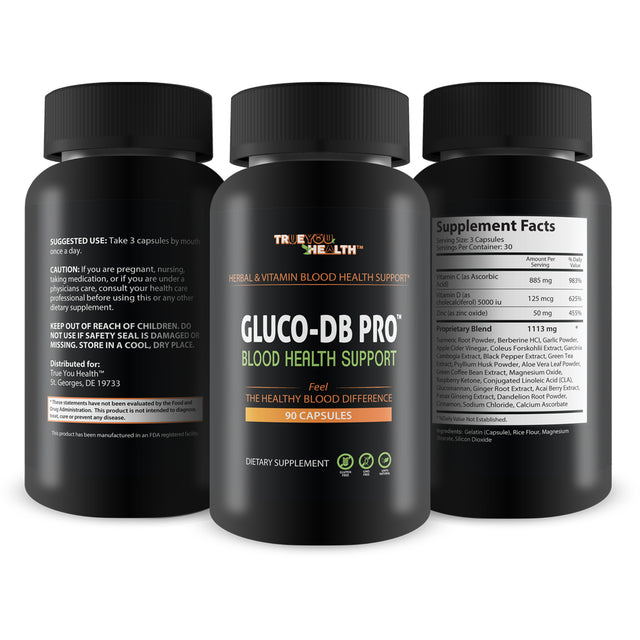 Gluco-Db Pro - Our Best Advanced Glucose Support Supplement - Natural Gluco DB Supplement for Blood Sugar Health - Natural Blood Sugar Formula to Support Blood Balance & Blood Health Blood Glucose