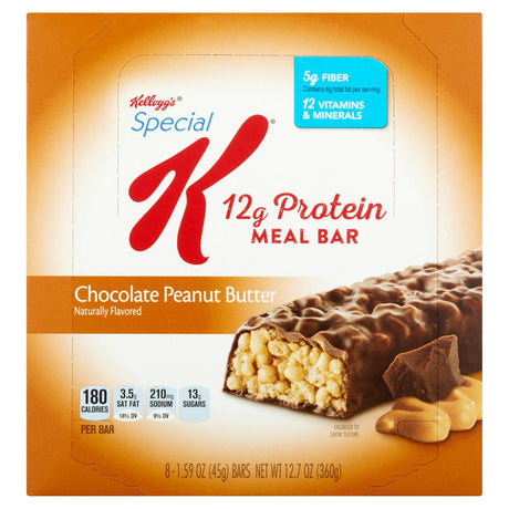 Kellogg'S Special K 12G Protein Meal Bar Chocolate Peanut Butter, 8 Count, 1.59 Oz, 6 Pack