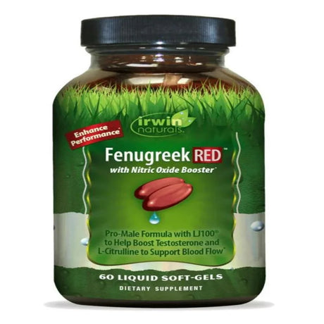 Irwin Naturals Fenugreek RED with Nitric Oxide Boosters - 60 Liquid Soft-Gels
