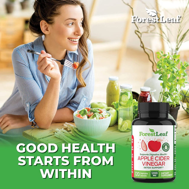 Forest Leaf Apple Cider Vinegar Capsules with Cayenne Pepper Powder, 120 Count