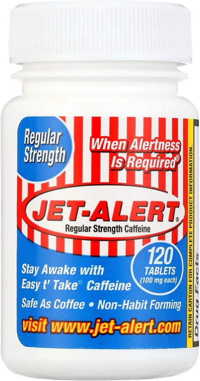 Jet-Alert 100 MG Each Caffeine Tab 120 Count (Pack of 4)