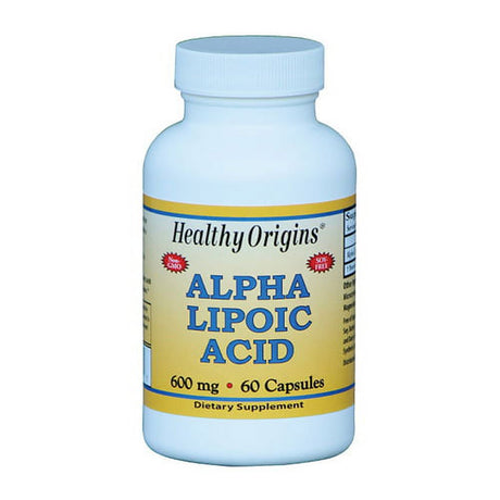 Healthy Origins Alpha Lipoic Acid 600 Mg Capsules, 60 Ea, 2 Pack