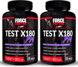 FORCE FACTOR Test X180 PM, 2-Pack, Testosterone Booster for Men, Overnight Testosterone Supplement to Build Muscle, Increase Strength, and Promote Deeper, Healthier Sleep and Recovery, 240 Tablets