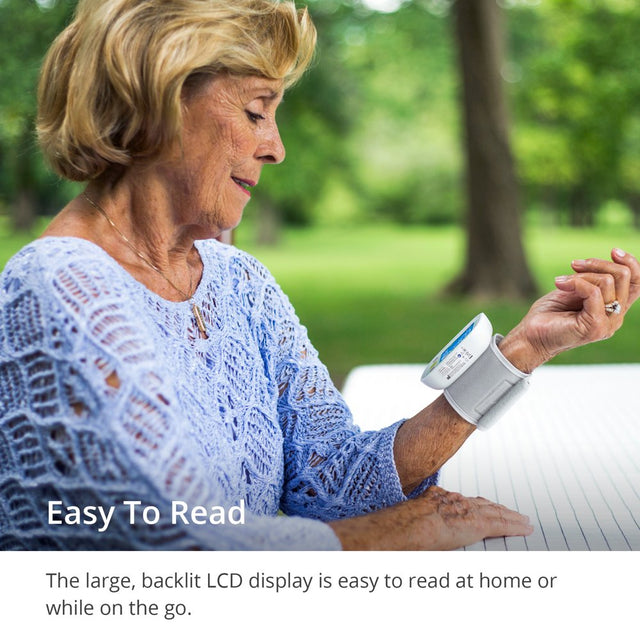 Greater Goods Smart Digital Wrist Blood Pressure Monitor, for Home/On-The-Go, with Iphone or Android Connectivity via Bluetooth and Premium Cuff, Designed in St. Louis