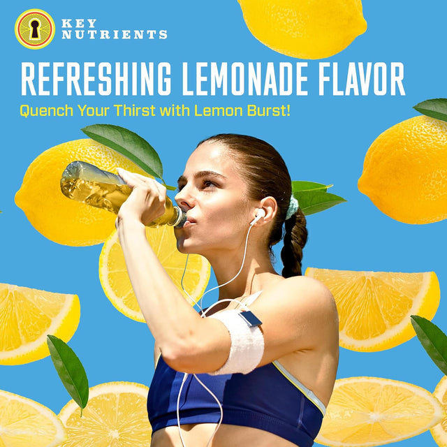 KEY NUTRIENTS Electrolytes Powder No Sugar - Refreshing Lemonade Electrolyte Powder - Hydration Powder - No Calories, Gluten Free Keto Electrolytes Powder - 90 Servings - Made in USA