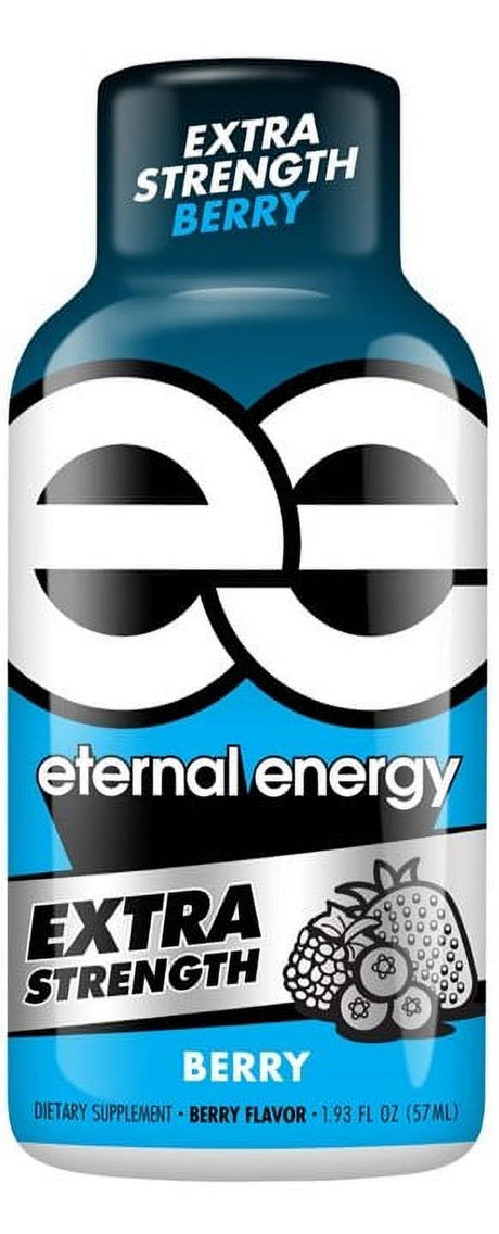 Eternal Energy Shot, Extra Strength, Berry 1.93 Oz, 12 Count