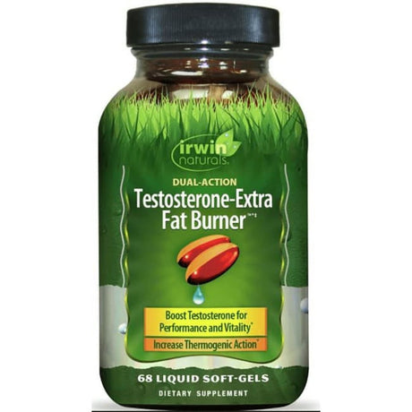 Irwin Naturals - Testosterone-Extra Fat Burner Dual-Action - 68 Liquid Softgels