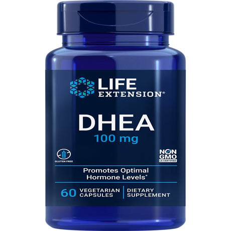 Life Extension DHEA, 100 Mg - Promotes Optimal Hormone Balance & Overall Health - Gluten-Free, Non-Gmo - 60 Vegetarian Capsules