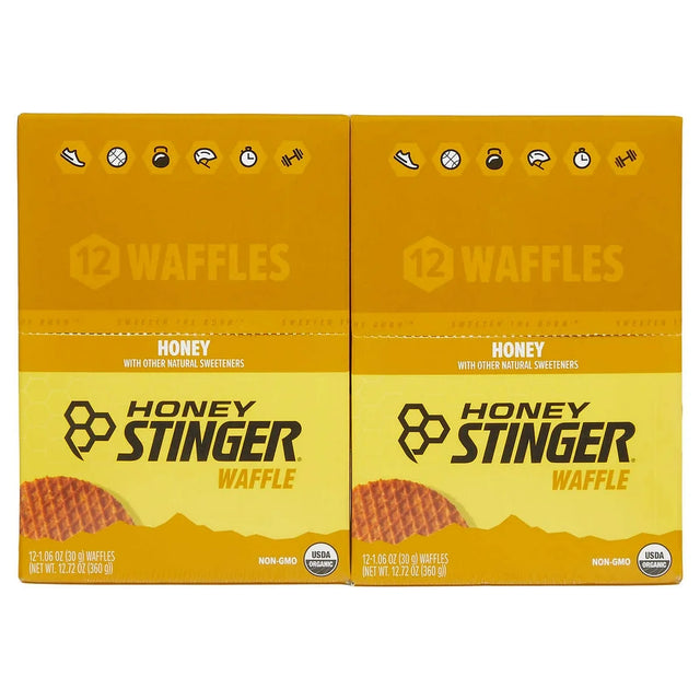 Honey Stinger Energy Waffles, 12 Pack, Honey (2-PACK)