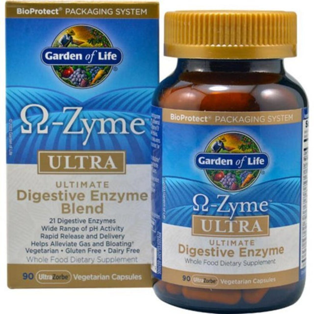 Garden of Life O-Zyme Ultra Ultimate Digestive Enzyme Blend Digestive Aids 90 Ct. Tablets