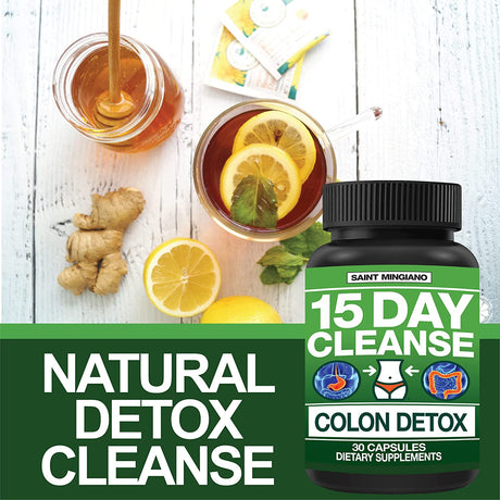 15 Day Cleanse | Colon Detox with Natural Laxative for Constipation & Bloating. 30 Pills to Detoxify & Boost Energy | Extra-Strength Senna Leaf Supplements | Strong for Some People.