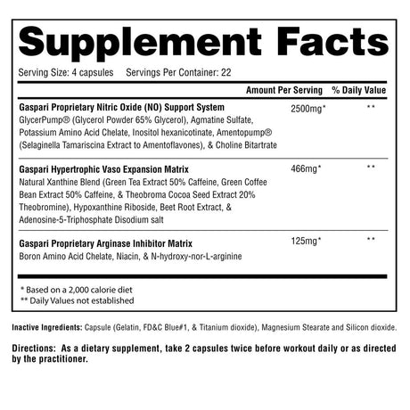Gaspari Nutrition Plasmajet, Nitric Oxide Booster, 80 Ct