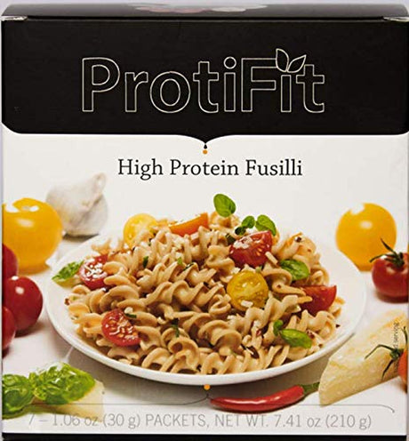 High Protein Fusilli Pasta for Diet and Weight Loss - 110 Calories - 18 Grams of Protein - by Proti Fit