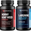 HAVASU NUTRITION L Arginine and Horny Goat Weed Bundle for Powerful Male Enhancing Supplement for Performance & Endurance Due to Increased Vascular Support