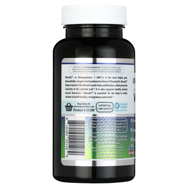 Amazing Formulas Vitamin K2 Menaq7 100 Mg 120 Vcaps